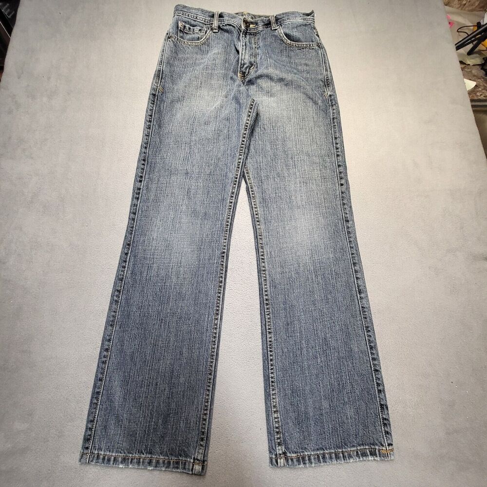 Dockers D3 Jeans Mens 29x31 Blue Classic Fit Straight Leg Distressed Denim